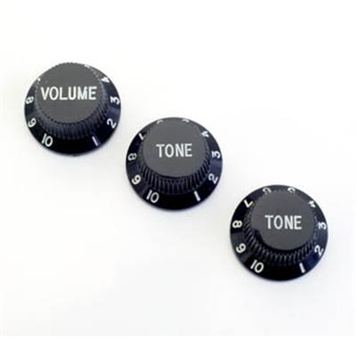 3 BOUTONS STRAT NOIRS DELUXE
