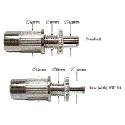 2 REDUCTEURS INSERT CHEVALET DE 8mm/4mm NICKEL