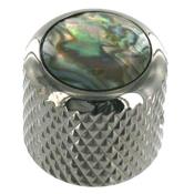 1 BOUTON DOME COSMO BLACK TOP ABALONE 6.35mm
