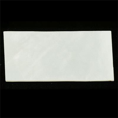 RECTANGLE NACRE BLANCHE 40x20x1mm