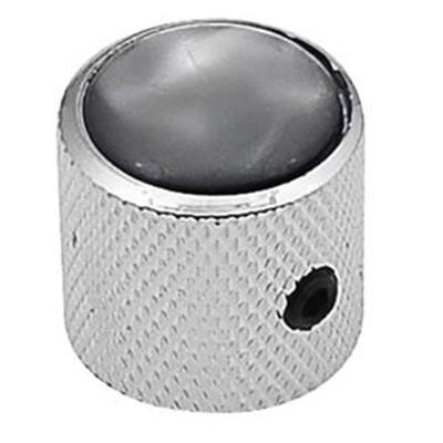 1 BOUTON DOME CHROME TOP BLACK PEARL 6mm