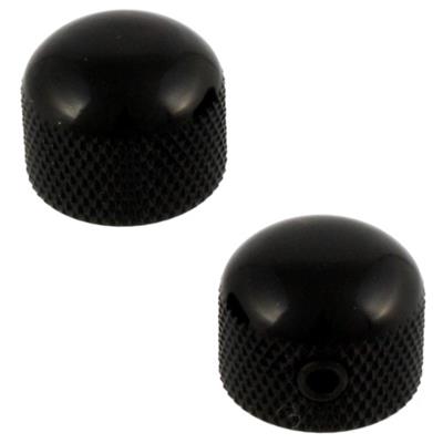 2 MINI BOUTONS METAL DOME NOIRS 6mm