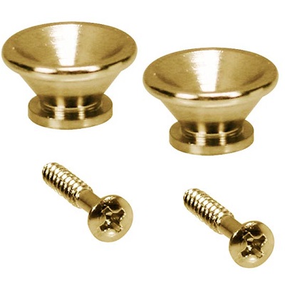 2 ATTACHE-COURROIE DOREES VINTAGE 17mm