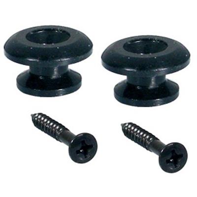 2 ATTACHE-COURROIE SOMMET PLAT 17mm NOIRES