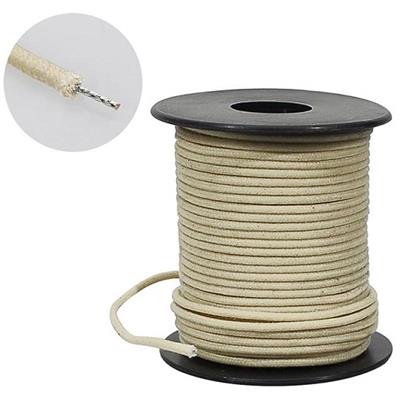 BOBINE FIL CABLAGE VINTAGE COTON BLANC 15 METRES GAVITT