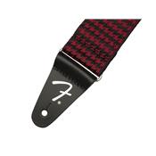 COURROIE FENDER JACQUARD HOUNDSTOOTH ROUGE