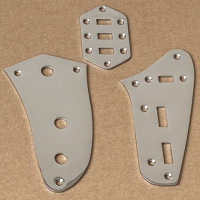 SET PLAQUES JAGUAR CHROME GAUCHER