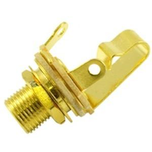 PRISE JACK MONO 6.35 SWITCHCRAFT DOREE FILETAGE LONG