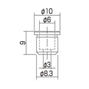 6 FERRULES GUITARE GOTOH DOREES 10x8.3x9mm
