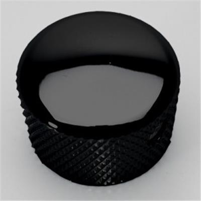 2 BOUTONS POTENTIOMETRE DOME METAL NOIRS CUPCAKE