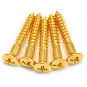 6 VIS CHEVALET TETE CONIQUE DOREES GOTOH 3,5x25mm