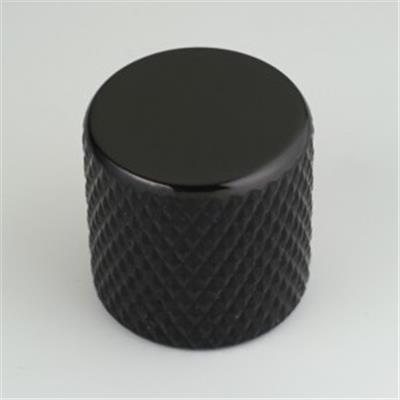 1 BOUTON DOME PLAT NOIR 19x19x6mm