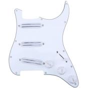 PICKGUARD STRAT SSS STACKED BLANC PRE-ASSEMBLE