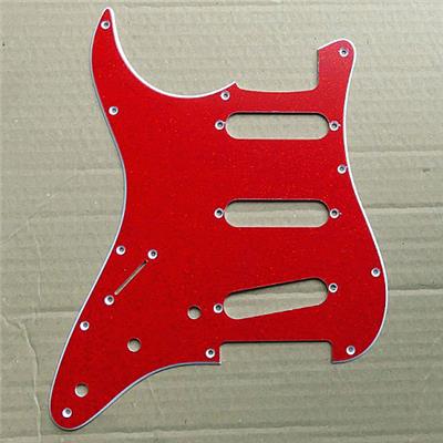 GAUCHER PICKGUARD SSS VINTAGE '62 ROUGE PAILLETE