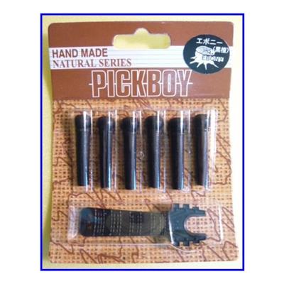 6 CHEVILLES GUITARE BOIS EBENE MOP 5mm PICKBOY