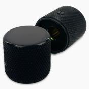 2 BOUTONS DOME PLAT NOIRS ALLPARTS 19,8x18.5x6.35mm