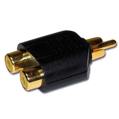 ADAPTATEUR 2 RCA FEMELLES/RCA MALE