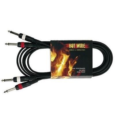CABLE HOTWIRE 2 JACK 6.35 MONO /2 JACK 6.35 MONO 3 mètres
