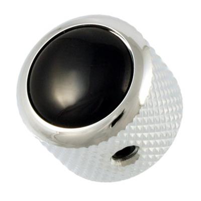 1 BOUTON DOME CHROME TOP NOIR 6.35mm
