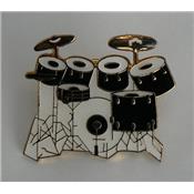 PIN'S EPINGLETTE BATTERIE DRUMS NOIR