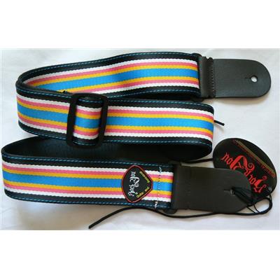 COURROIE GUITARE OU BASSE ROCK 2 YOU NYLON DELUXE RAINBOW