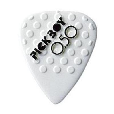12 MEDIATORS PICKBOY MEGA GRIP CERAMIC 0.50mm BLANC