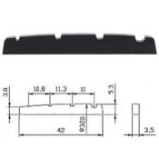 SILLET BASSE 4 CORDES NOIR RESINE 40x3.5x5.3mm