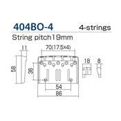 CHEVALET BASSE 4 CORDES GOTOH COSMO BLACK 404BO4-CK