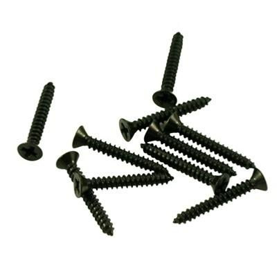 10 VIS A BOIS ENTOURAGE HUMBUCKER NOIRES TETE PLATE 16x2mm