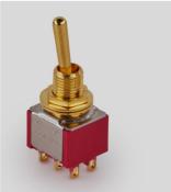 MINI SWITCH ON/ON 6 POLES TIGE LONGUE DORE MEC