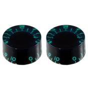 2 BOUTONS LOUPE VINTAGE NOIR/VERT US
