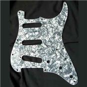 PICKGUARD STRAT SSS STANDARD GREY PEARLOID