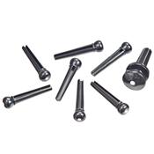 7 CHEVILLES PLASTIQUE NOIR POINT BLANC DADDARIO PWPS10