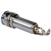 JACK CHASSIS BARREL + CAPOT GUITARE CHROME 4 CONDUCTEURS JACK 6.35