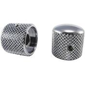 2 BOUTONS DOME ROUND CHROME US 18x18x6,35mm