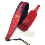 COURROIE LEVY'S MSS100CR-RED VEGAN CROCO ROUGE