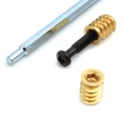 4 VIS NOIRES + 4 INSERTS POUR MONTAGE HUMBUCKERS METRIQUES