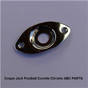 Chrome Oval Recessed jack plate Metric