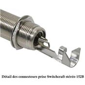 PRISE JACK PANEL SWITCHCRAFT 3 POLES 152B NICKEL