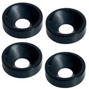 4 ALVEOLES PLAQUE MANCHE 14x4.2mm NOIRES