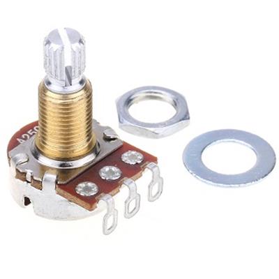 MINI POTENTIOMETRE 250K LINEAIRE SPLIT SHAFT 18mm LAITON