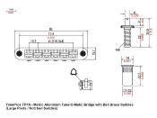 CHEVALET TUNOMATIC IMPORT TONEPROS ALTOM-G ALUMINIUM DORE