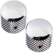 2 BOUTONS DOME ROUND CHROME US 18x18x6,35mm