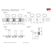 SCHALLER LYRA GRANDTUNE CLASSIC SATIN GOLD SNAKEWOOD WHITE ROLLER