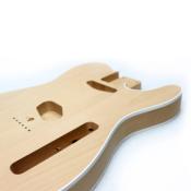 CORPS TELE CUSTOM AULNE NON VERNIS KBS BD-08TC-BD BLANC HOSCO