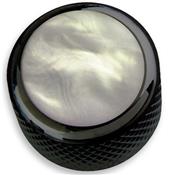 1 BOUTON POTENTIOMETRE DOME NOIR TOP BLACK PEARL ACRYLIC