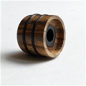 1 BOUTON DOME ZEBRAWOOD GRIP 6mm