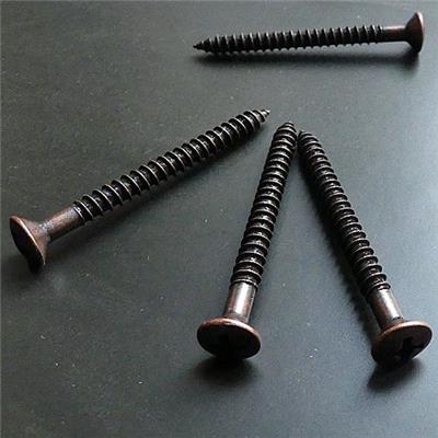 Antique Bronze Neck Plate screws (set of 4)