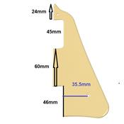 GIBSON : PICKGUARD LES PAUL CREME 1 PLI BISEAUTEE