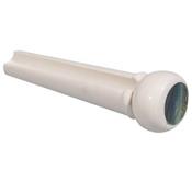 6 CHEVILLES GUITARE BLANCHES 5mm + POINT ABALONE 5mm